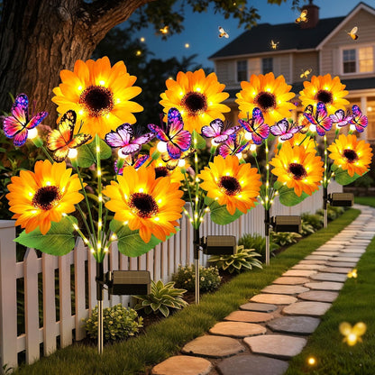 Solar Sunflower Rose Lamp